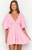 Torie Pink Short Sleeve Mini Dress
