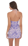 Sequin Beaded Floral Top in Purple