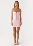 All My Ladies Strapless Corset Top Petal Pink