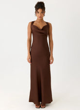 Zandie Maxi Dress Chocolate Torte