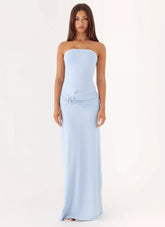 Dimmi Strapless Maxi Dress Blue