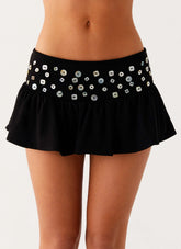 Vegas Nights Low Rise Skort Black