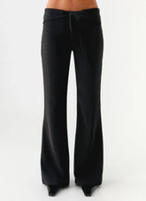 Houston Tie Front Pants Black