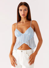 Glynne Frill Top Baby Blue