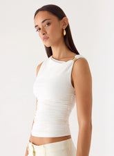 Short Notice Top White