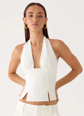 Amrita Halter Top White