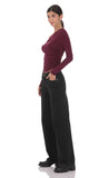 Mid Rise Baggy Jeans in Black