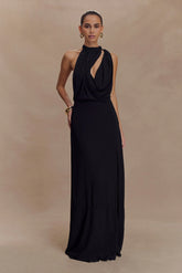 Galia Cowl Neck Maxi Dress Black
