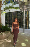 Willow Brown Lace Tank Top