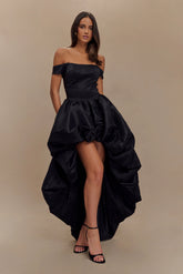 Amelia Bubble Maxi Dress Black