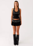 Vegas Nights Low Rise Skort Black