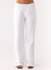 Josephina Linen Pant White