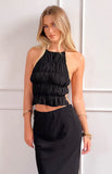 Uma Black Crop Top
