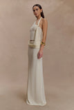 Xanthia Knit Halter Top Ivory