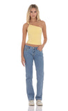 Low Rise Straight Jeans in Blue