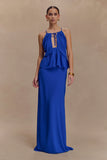 Katalina Chiffon Maxi Skirt Cobalt Blue