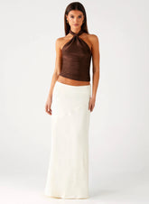 Chandra Maxi Skirt Ivory