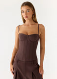 Ania Corset Top Chocolate