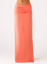 Elisabetta Maxi Skirt Coral