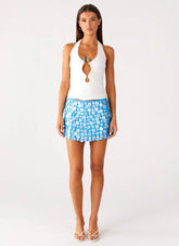 Movie Star Mini Skirt Turquoise
