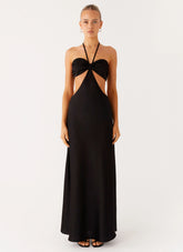 Sweetheart Cut Out Maxi Dress Black