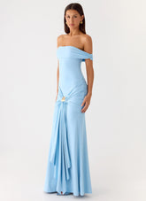 Vee Bardot Maxi Dress Blue