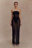 Aoife Mesh Maxi Skirt Black