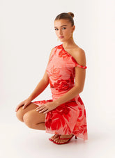 Wade Mini Dress Sicily Sunsets Print