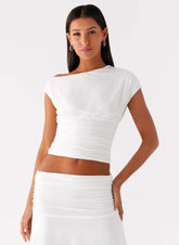 Liana Asymmetrical Top White