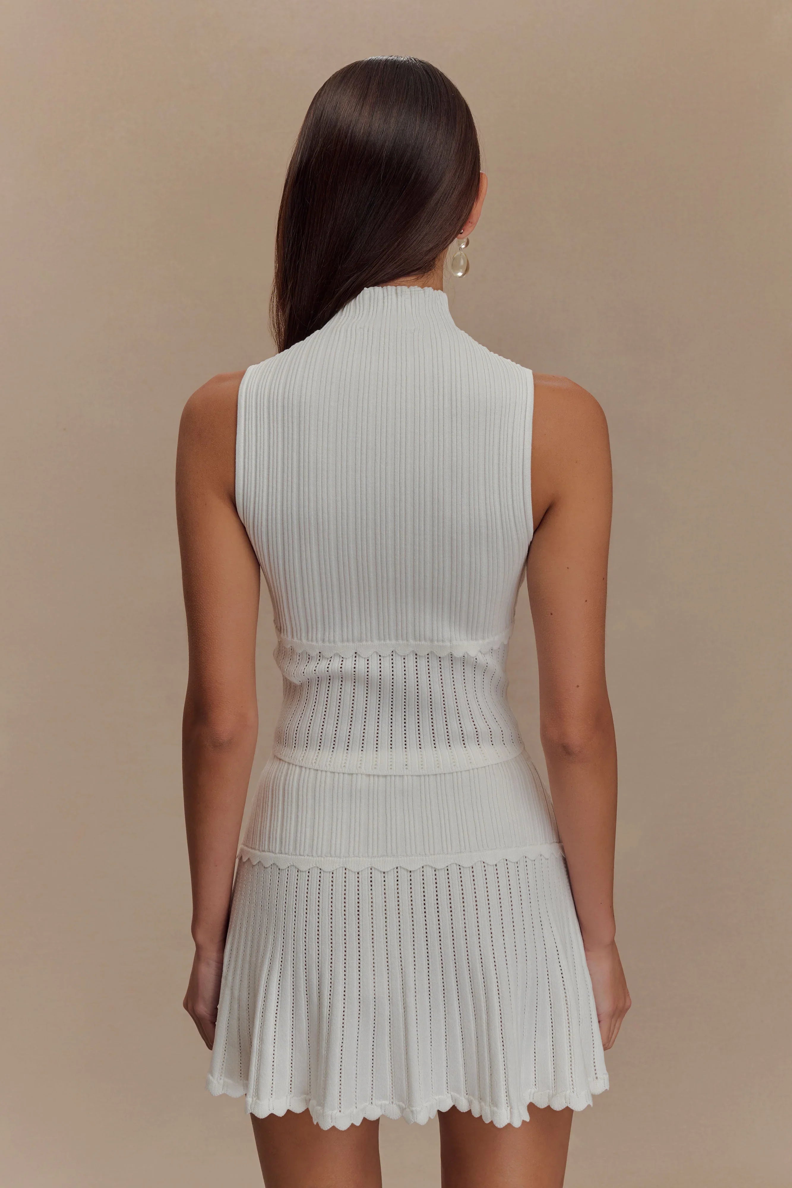 Indy Pointelle Knit Top Ivory