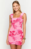 Ada Pink Floral Mini Dress