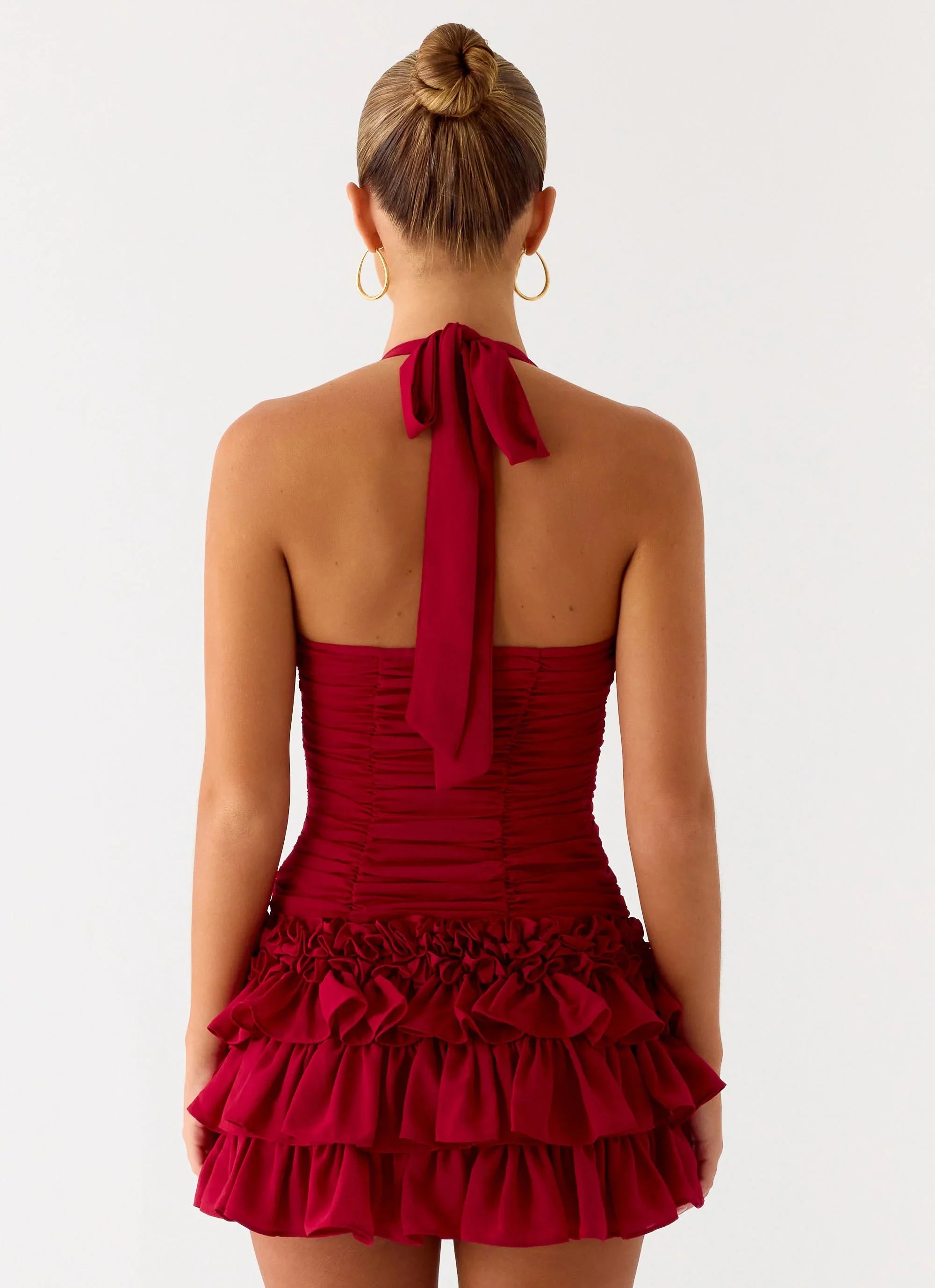 Someone Else Halter Top Dark Cherry