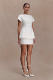 Adeline Satin Mini Skirt White