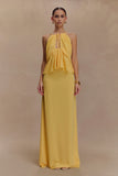 Korra Chiffon Halter Top Butterscotch