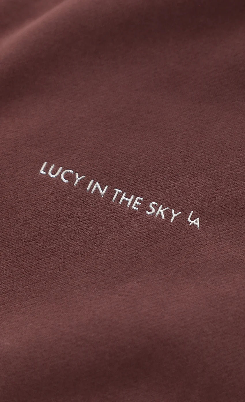 Fleece Straight Sweatpants in Brown