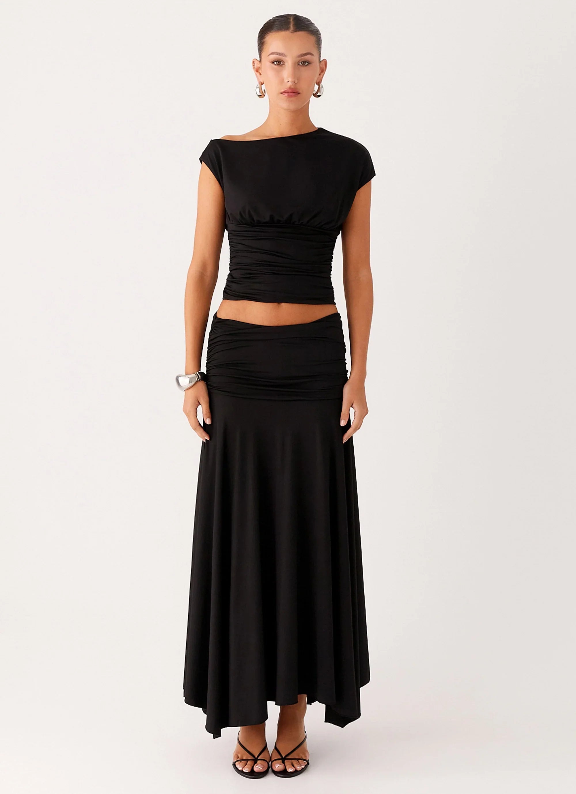 Liana Asymmetrical Top Black