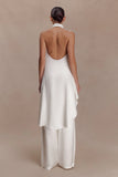 Sydney Straight Leg Satin Pants Ivory