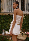 Moroder Strapless Lace Top Cream