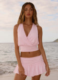 Pinki Beaded Halter Top Pink