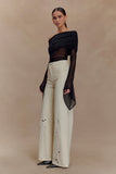 Carmella Embroided Jeans Ecru