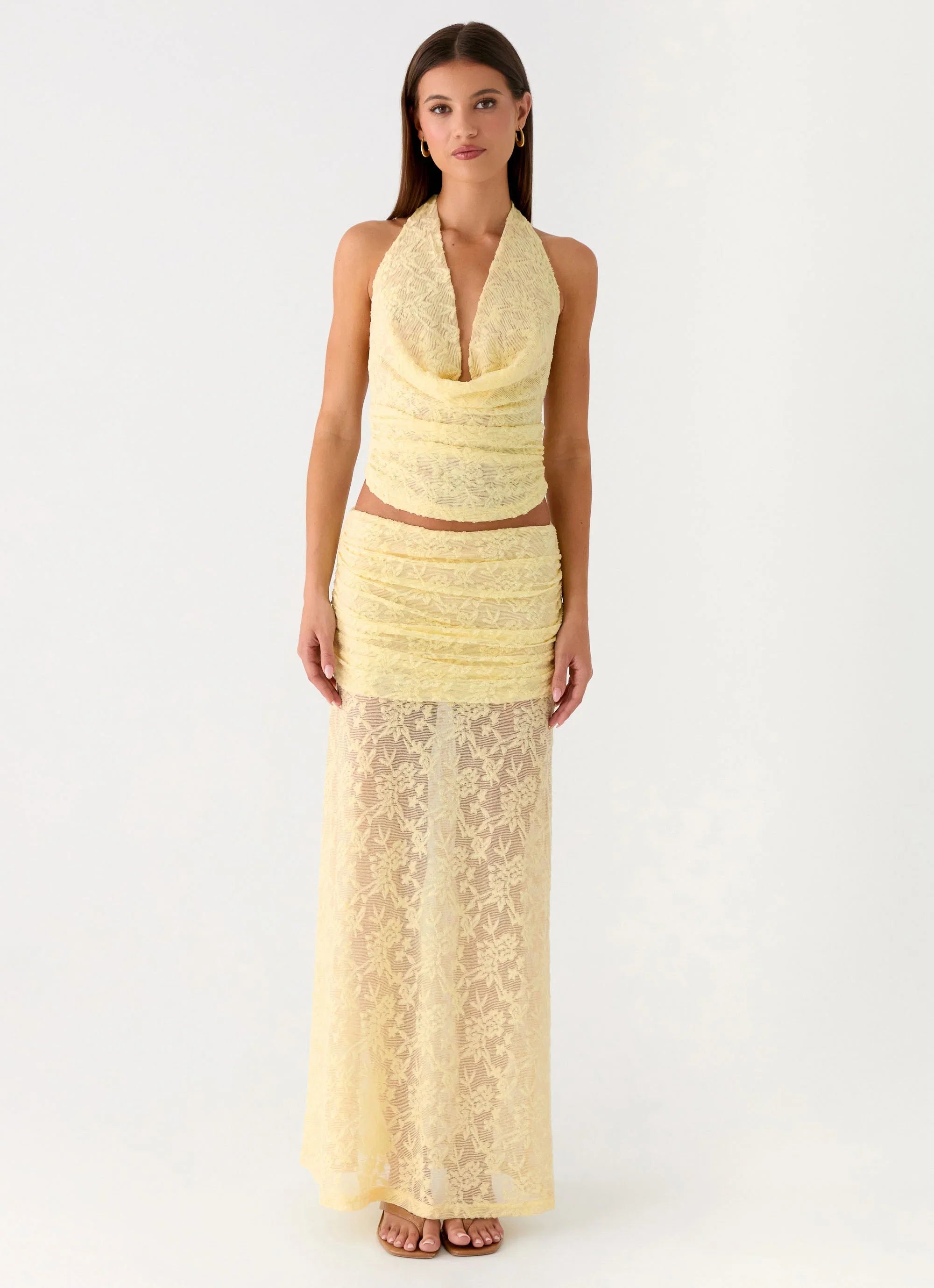 Farruko Jacquard Maxi Skirt Butter