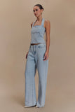 Caitlin Mid Rise Denim Jeans Light Blue