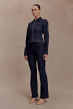 Shelly Flared Denim Jeans Washed Indigo Blue