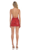 Sequin Dress in Valentine Red