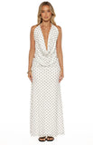 Rozie White Polka Dot Mesh Top