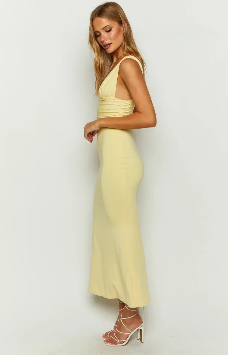 Samira Yellow Maxi Dress