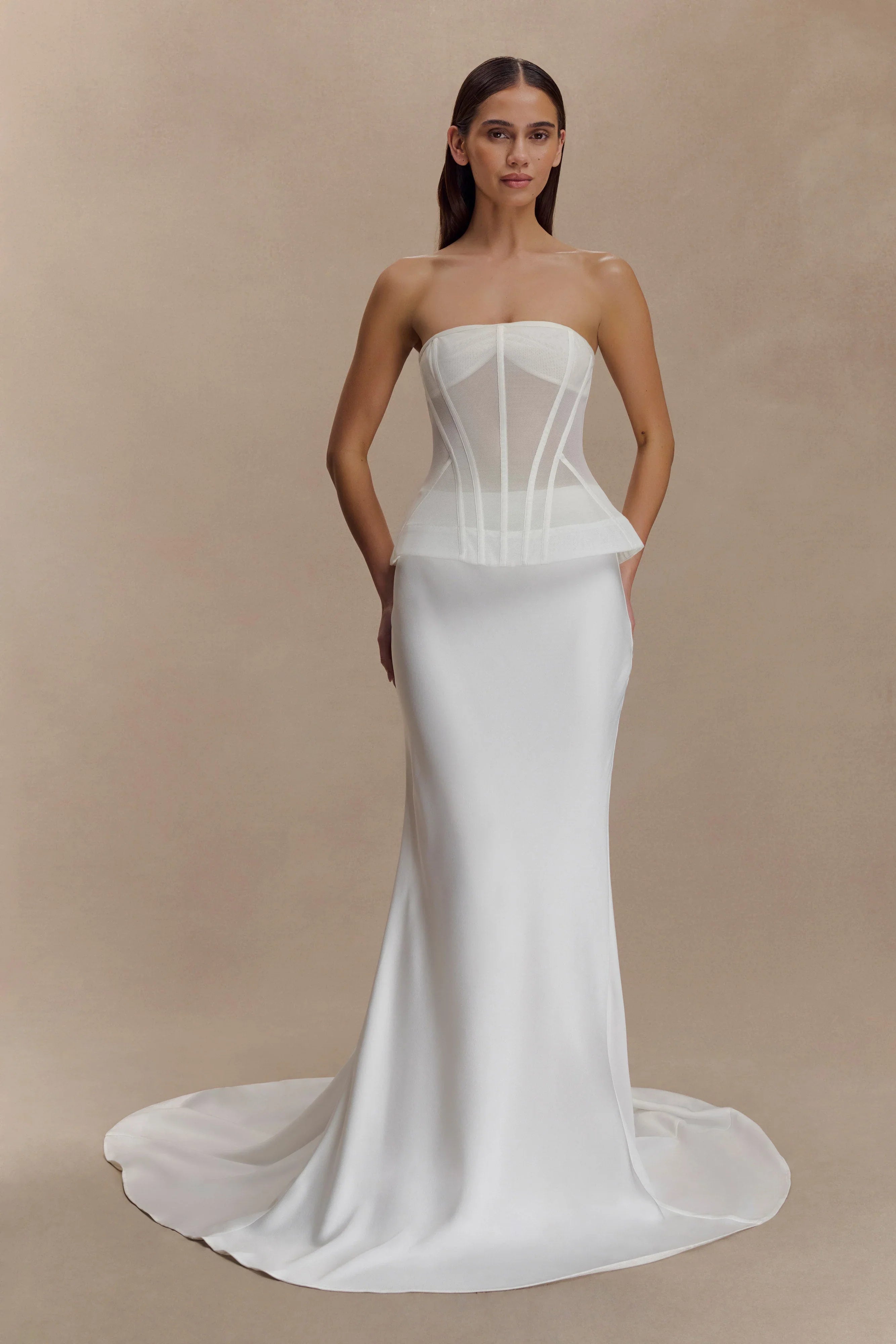 Zoe Structured Corset White