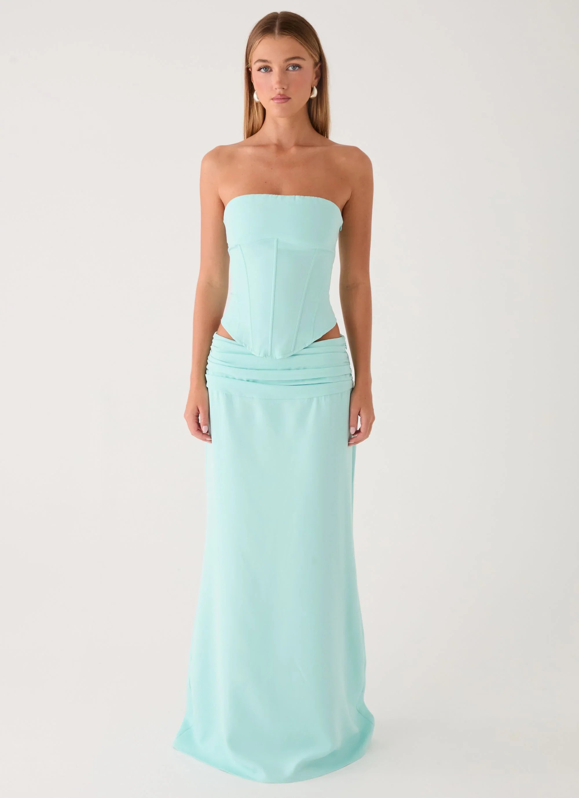 Tillie Maxi Skirt Aqua