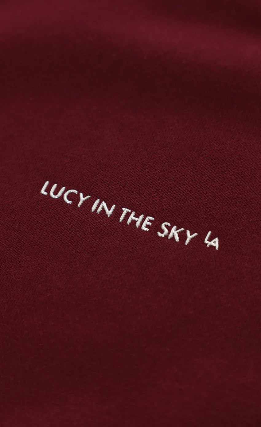 Lucy Oversized Crewneck in Burgundy