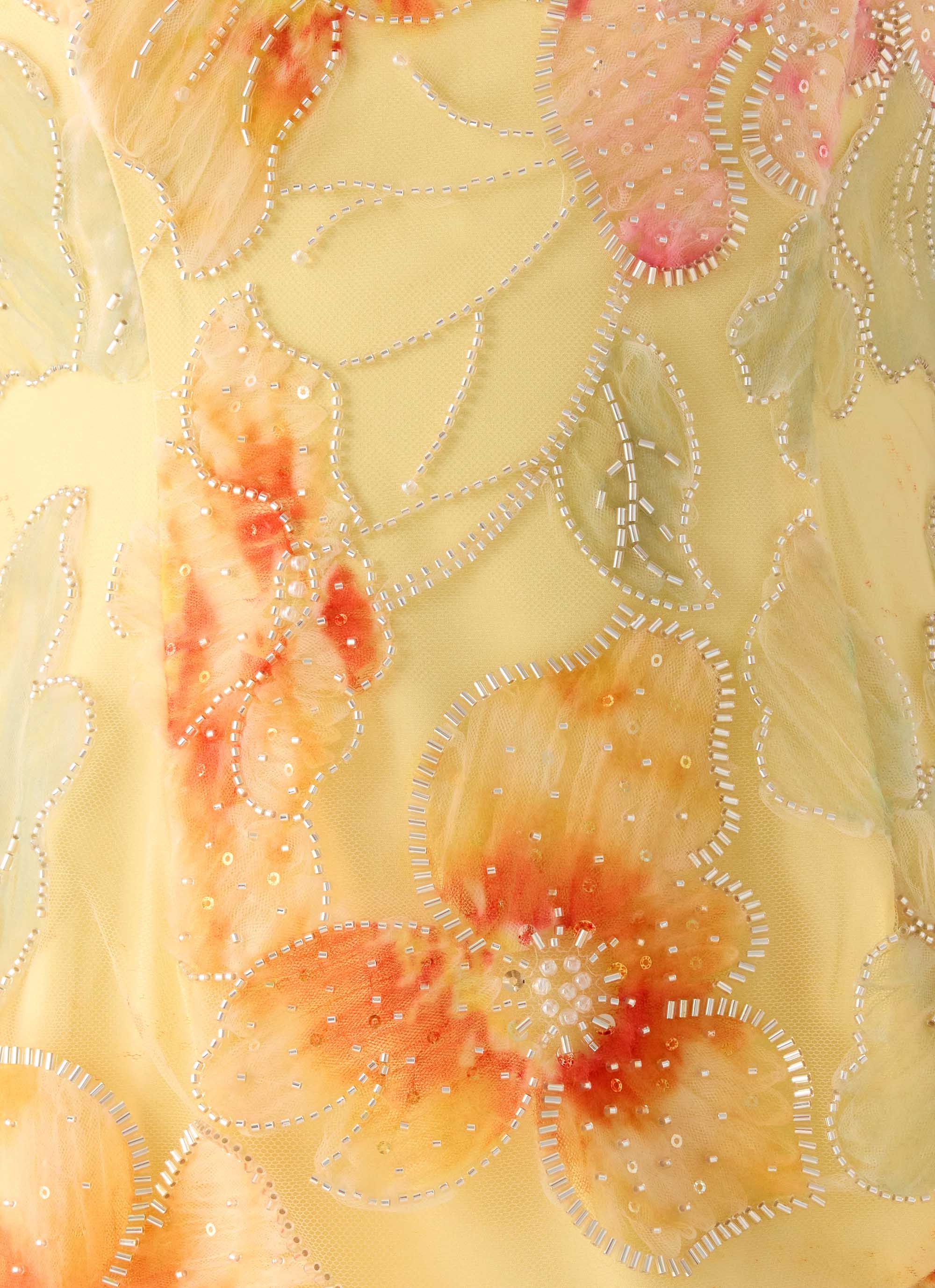 Bliss Beaded Mini Skirt Floral Beaded